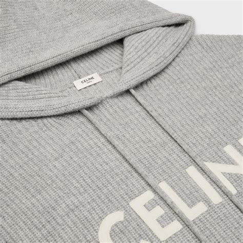 celine hooded sweater in ribbed wool|celine sweater in ribbed wool.